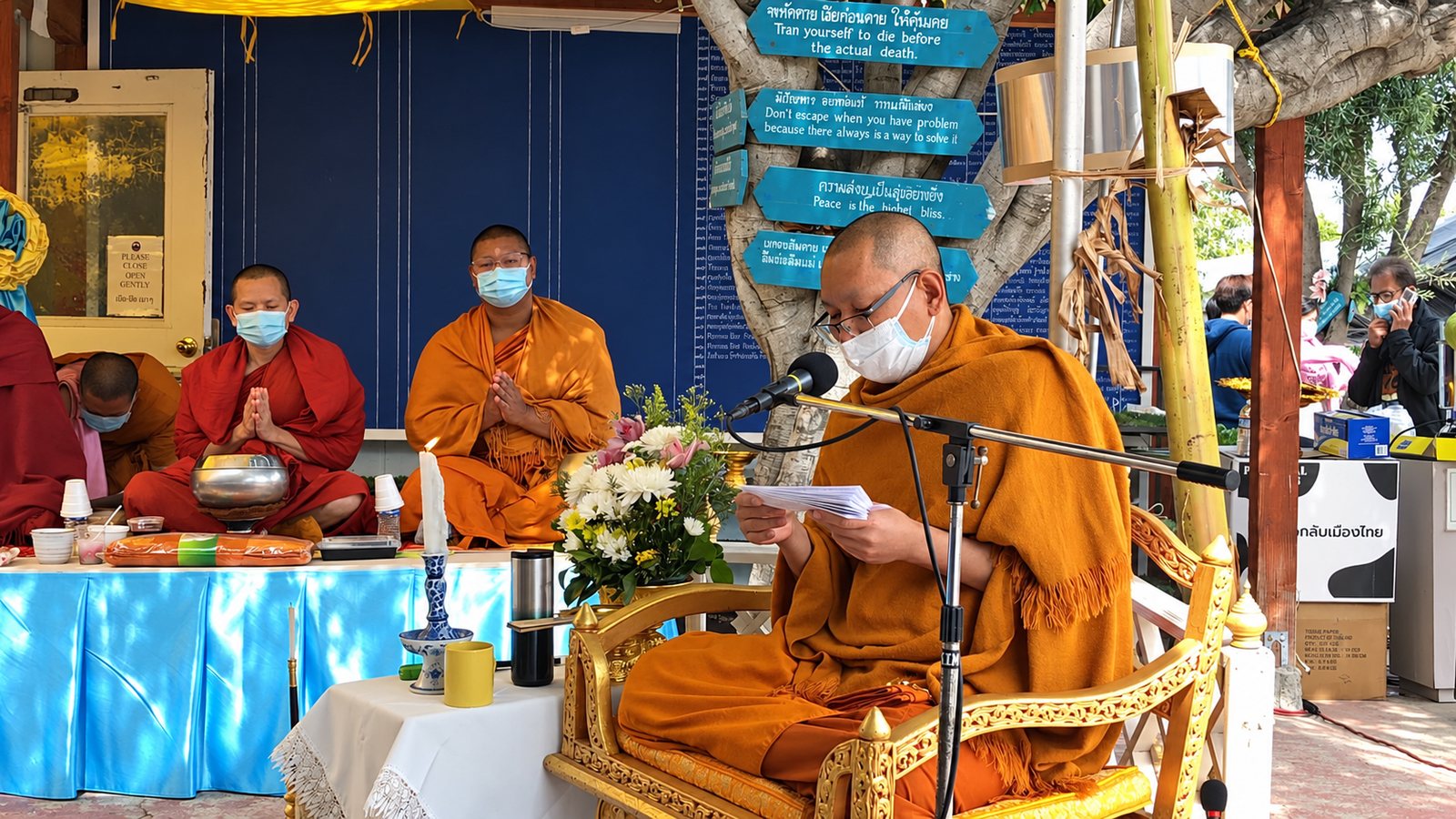 A Dhamma talk by the bodhi tree